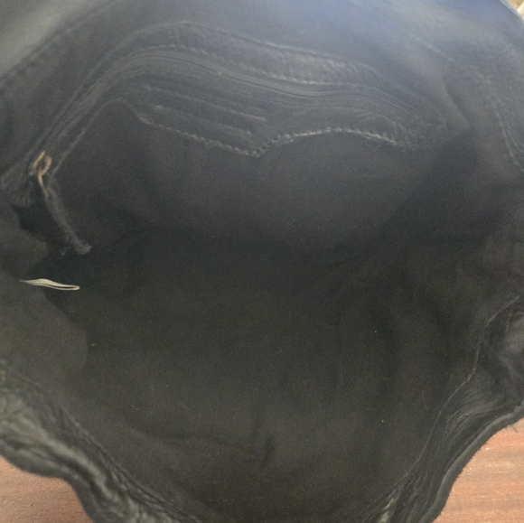 Genuine Leather Black Studded Distressed Backpack - Picture 11 of 16